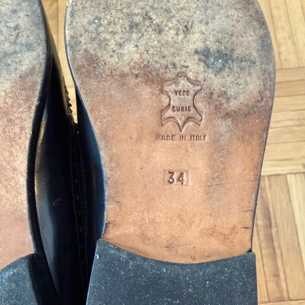 Classic Black Leather kids Dress Shoes - Picture 6 of 11